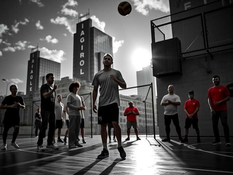 Urban Handball Champions Game Cover - Desi Urban Handball Action with Indian Players in Gully Courts
