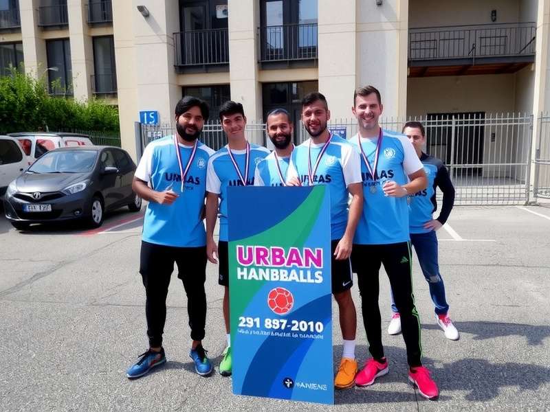 Urban Handball Champions Desi Culture - Indian Players in Traditional & Casual Attire Playing Gully Handball